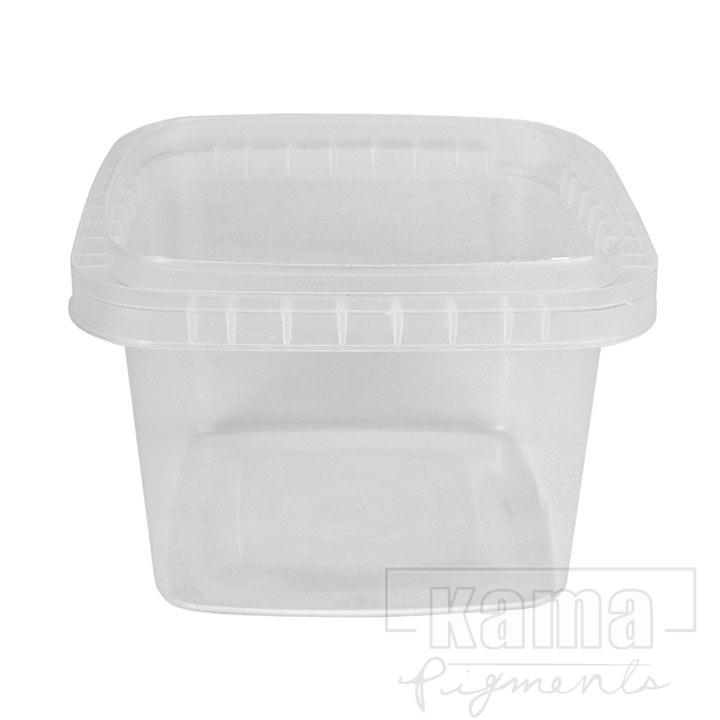 Transparent plastic square container, tamper evident -16oz/500ml