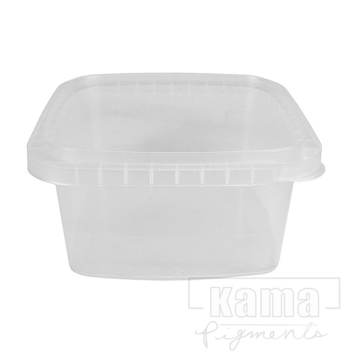 Transparent plastic square container, tamper evident -32oz/1000ml