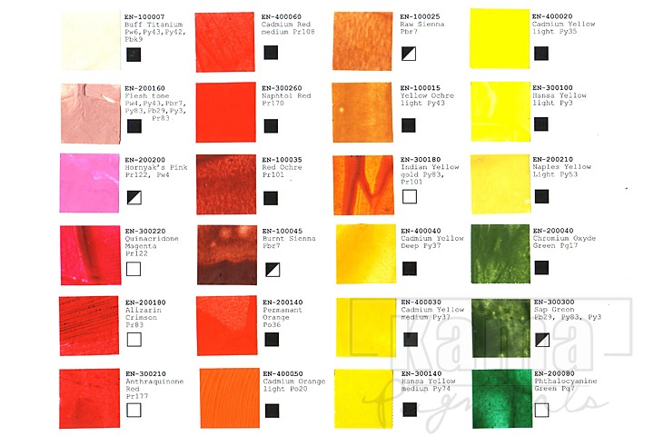 AC-CC0048, Compact Color Chart, KAMA Encaustic Paints (EN)