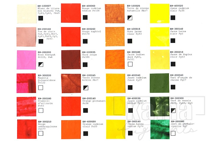 AC-CC0049, Compact Color Chart, KAMA Encaustic Paints (FR)
