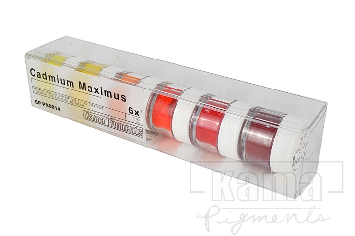 Dry pigments assortment 7ml, Cadmium Maximus, 6x7ml