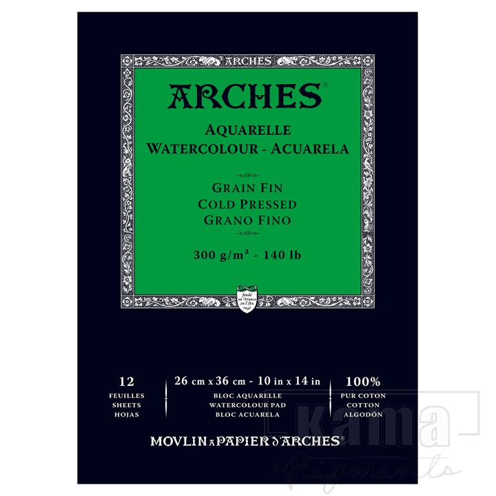 PA-TA0136, Arches tablette aquarelle pf 10x14" 12f