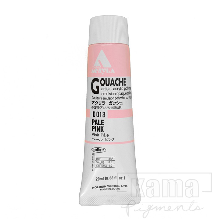PG-HB0013, Holbein acryla des.Gouache -pale pink, 20ml Tube