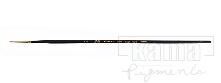 PI-AQ012R-02, Genuine Kolinsky, oil brush round n°2