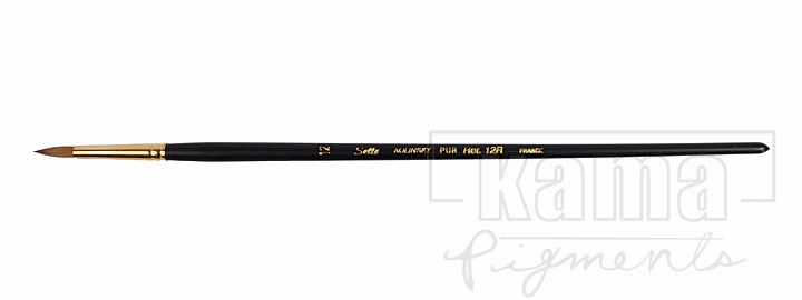 PI-AQ012R-12, Genuine Kolinsky, oil brush round n°12