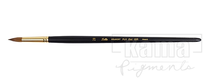 PI-AQ012R-20, Genuine Kolinsky, oil brush round n°20