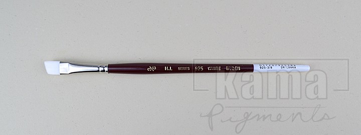 PI-HJ0925-30, HJ.925 White Taklon Angular Shader Brush 3/8"