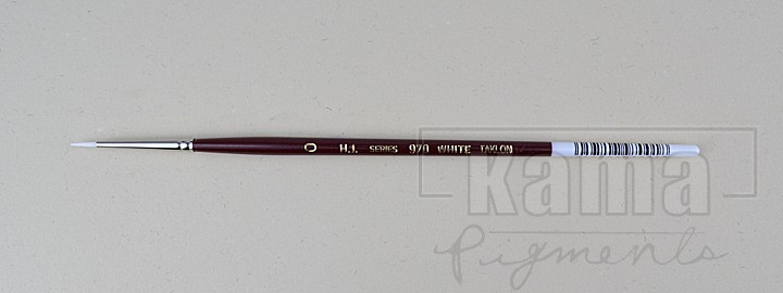 PI-HJ0970-0, HJ.970 White Taklon Round Brush n°0