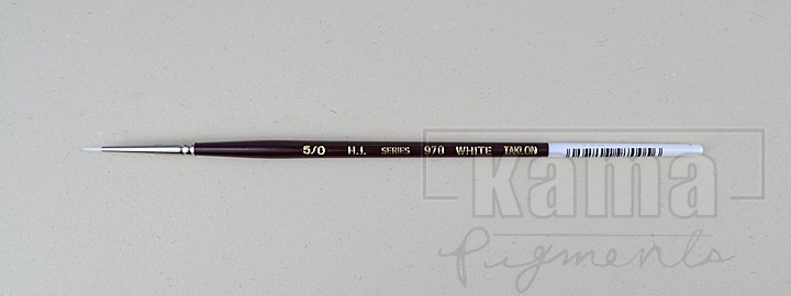 PI-HJ0970-05, HJ.970 White Taklon Round Brush n°5/0