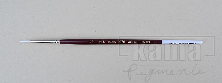 PI-HJ0970-2, HJ.970 White Taklon Round Brush n°2
