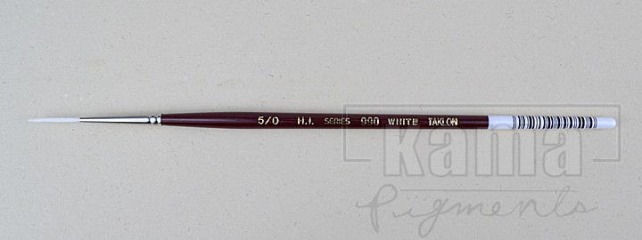 PI-HJ0990-00, HJ.990 White Taklon Script Brush n°5/0