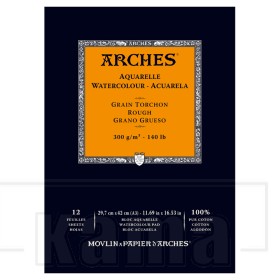 Arches watercolor pad 140lb rgh, (A3)11.7x16.5" 12sh