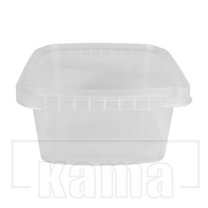Transparent plastic square container, tamper evident -32oz/1000ml