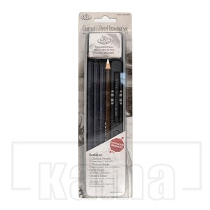 AC-CR0539, charcoal & pastel drawing mini tin set Set