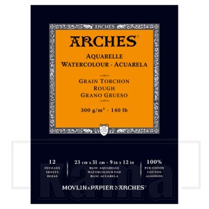 PA-TA0132, Arches tablette aquarelle torchon 9x12" 12f