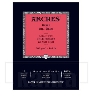 PA-TA0150, Arches Oil Paper Pad 12x16" 12sh