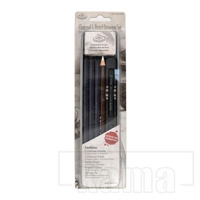AC-CR0539, charcoal & pastel drawing mini tin set Set
