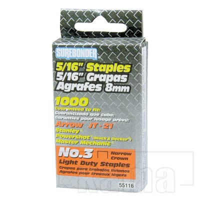 AC-SG0110, Light Duty Staples - 5/16" 1000 box