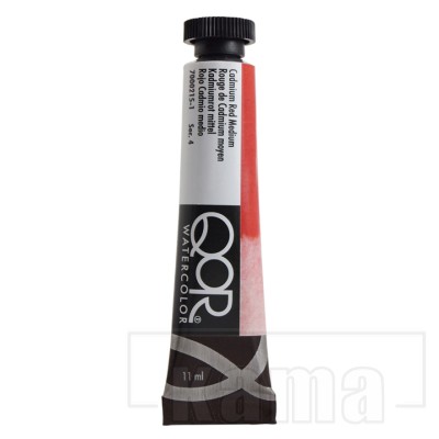QoR aquarelle rouge cadmium médium, tube 11ml