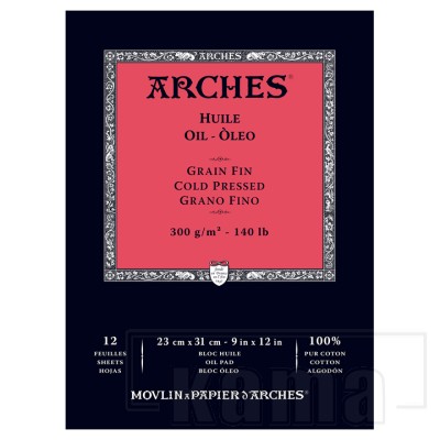 PA-TA0148, Arches Oil Paper Pad 9x12" 12sh