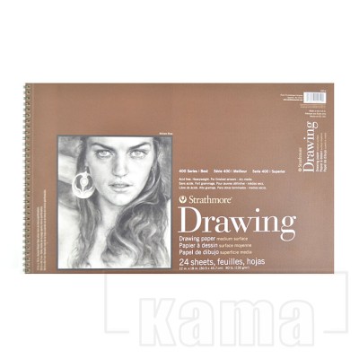 Strathmore Drawing Pad Ser.400, Medium Surface 12x18"