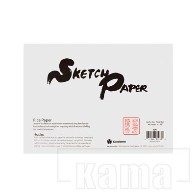 PA-TA0340, Tablette de papier Sumi-E Hosho 9''x12'' (48 feuilles)