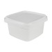 AC-BO0204, White plastic square container, tamper evident -32oz/1000ml /disc. product 